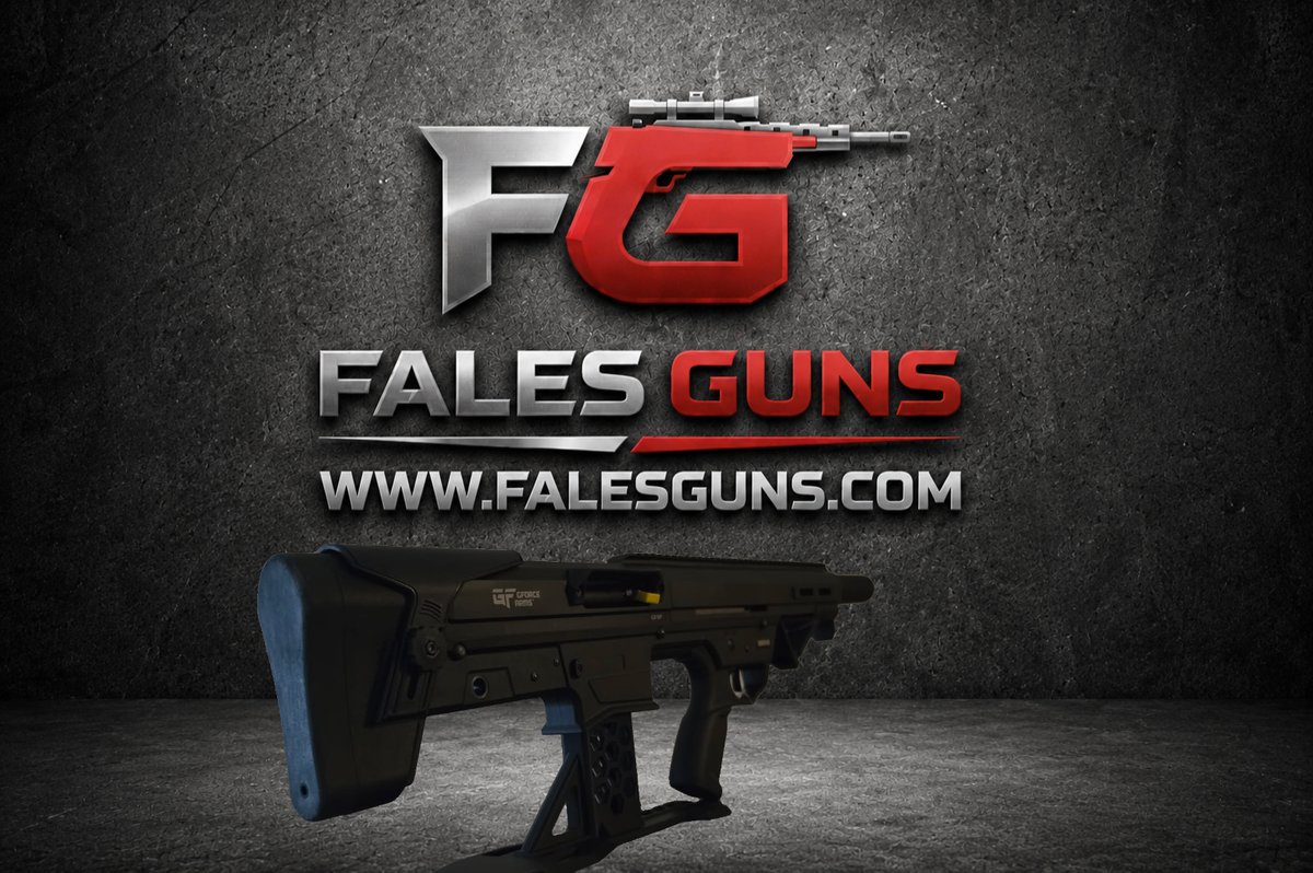 ProShot result: GForce Arms bullpup shotgun on the Fales Guns branded backdrop